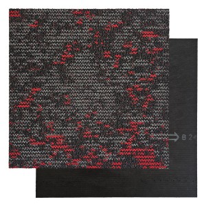 Płytka dywanowa CLOUD 9672 szaro bordowa do biura, do sklepu, do salonu