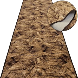 Chodnik do przedpokoju BRUSH 17 brązowy – antypoślizgowy, podgumowany, na metry