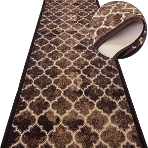 Chodnik do przedpokoju CLOVER 04 beżowy – antypoślizgowy, podgumowany, na metry