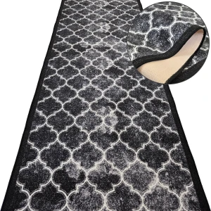 Chodnik do przedpokoju CLOVER 29 szary – antypoślizgowy, podgumowany, na metry