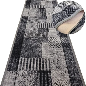 Chodnik do przedpokoju ESSENZA 19 szary – antypoślizgowy, podgumowany, na metry