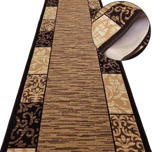 Chodnik do przedpokoju VERSAGE 04 beżowy – antypoślizgowy, podgumowany, na metry